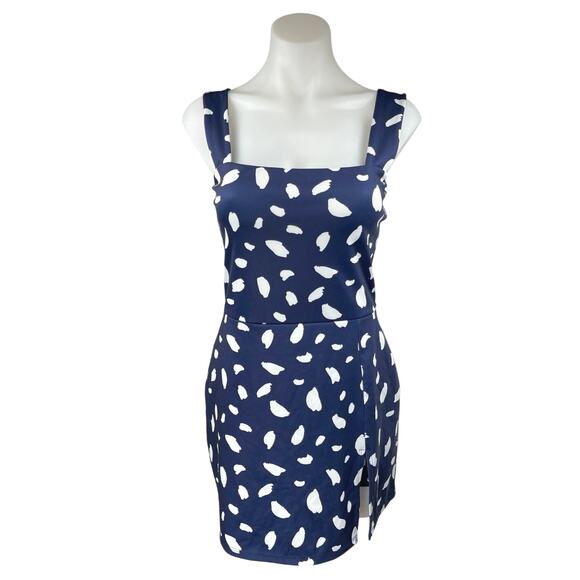 Reformation Daria Ecomove Blue Sleeveless Mini A-line Active Tennis Tank Dress M - Picture 1 of 5